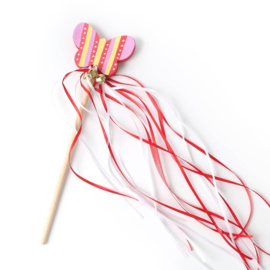 Houten Toverstaf Vlinder of Ster - 25,5 cm