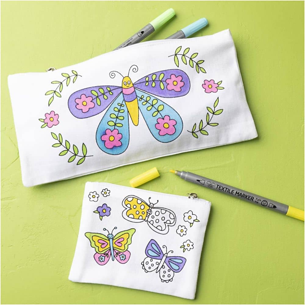 Mini Hobbyset Etui's kleuren- incl. textielstiften