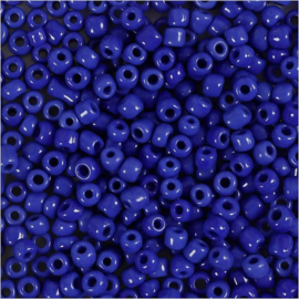 Glaskralen - afmeting 3 mm - 8/0 - Blauw - 25 gr