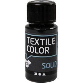 Textile Color Solid Zwart - dekkend  - 50 ml