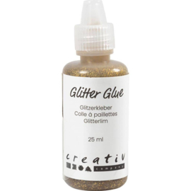 Glitterlijm - 25 ml -  keuze uit Goud, Zilver of Roze