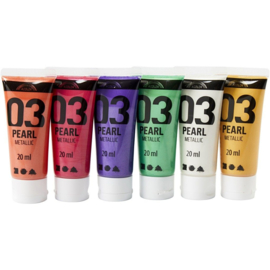 A-Color Acrylverf Metallic incl. Goud 6 x 20 ml