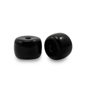 Rondellen Glaskralen - 6 mm - Black - ca. 200 st