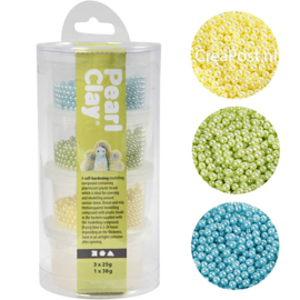 Pearl Clay - 3 x 25 gr - Blauw, Geel, Groen