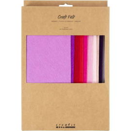 Hobbyvilt - 21 x 30 cm - 10 vellen - Roze
