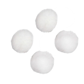 Kleine PomPoms | wit | 15  mm - 200 st