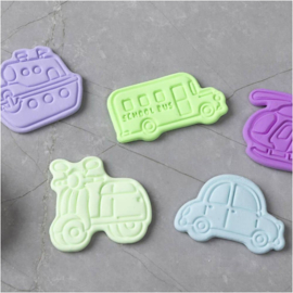 Uitstekers met stempel van Vervoersmiddelen - 6 st