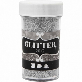 Glitter Zilver - fijn - 20 gr