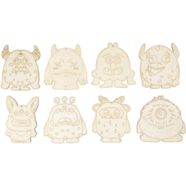 Houten Monsters Knutselen | 8 st