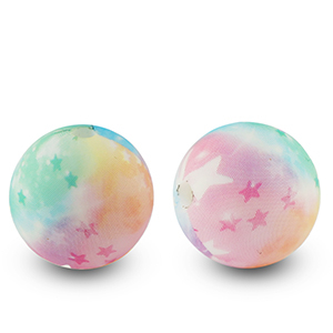 Siliconen Kraal Star - Multi Color - 15 mm - 2 st
