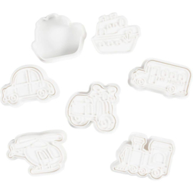 Uitstekers met stempel van Vervoersmiddelen - 6 st