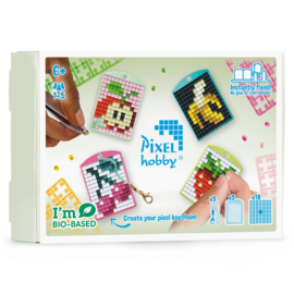 Pixelhobby Sleutelhangers - Thema Box Fruit - incl. 18 matjes