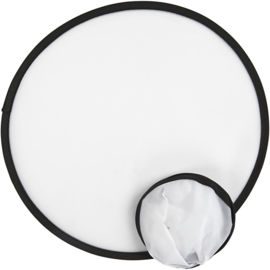 Knutsel Frisbee van wit nylon - 25 cm - inkleuren met textielstiften