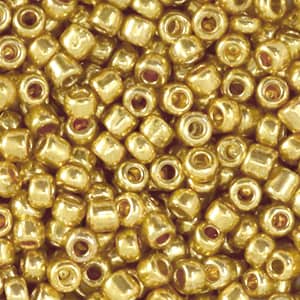 Glaskralen - afmeting 3 mm - 8/0 - Goud - 25 gr