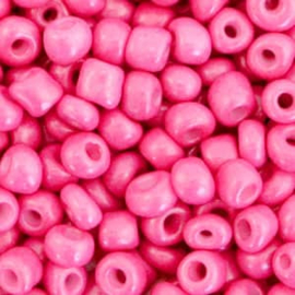 Glaskralen - afmeting 4 mm - 6/0 - Bubble Gum Pink - 25 gr