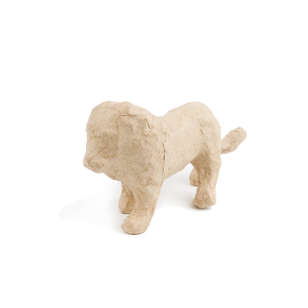 Leeuw van papier-mache | 15 cm