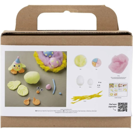 Hobbyset Paaskuikens knutselen met paaseitjes en een nestje