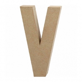 Papier-mache Letter V | 20 cm