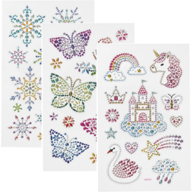 Diamond stickers met strass-motieven - keuze uit 3 thema's