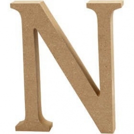 MDF Letter N 13 cm