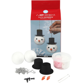 Sneeuwpop Kerstballen maken - Complete set