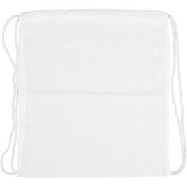 Rugzak / Gymtas Wit - inkleurbaar met textielstiften - 37 x 41 cm - 130 g/m2