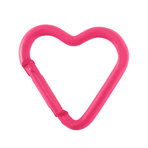 Tashanger / Sleutelhanger Hart - Neon Pink - 43 cm