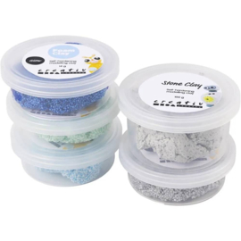 Stone en Foam Clay mix - blauw/groen harmonie