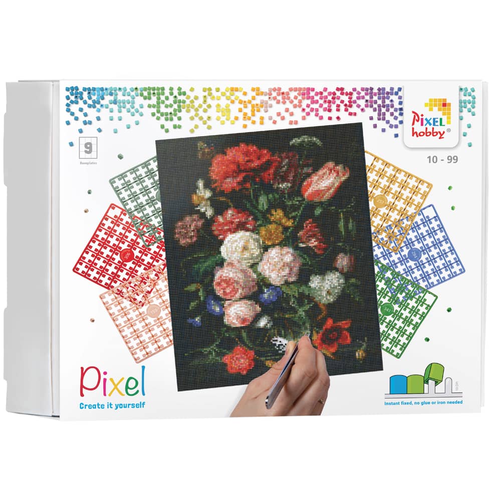 Pixelhobby Hobbypakket - Bloemen - 9 Basisplaten