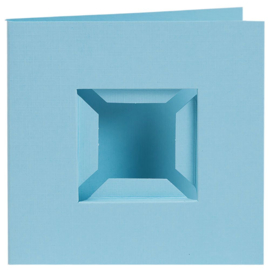 4 Kaarten met Passe-partout voor Pixelhobby Basisplaatje - blauw