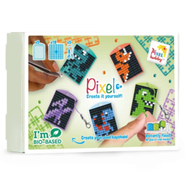 Pixelhobby Sleutelhangers - Thema Box Dino's - incl. 18 matjes