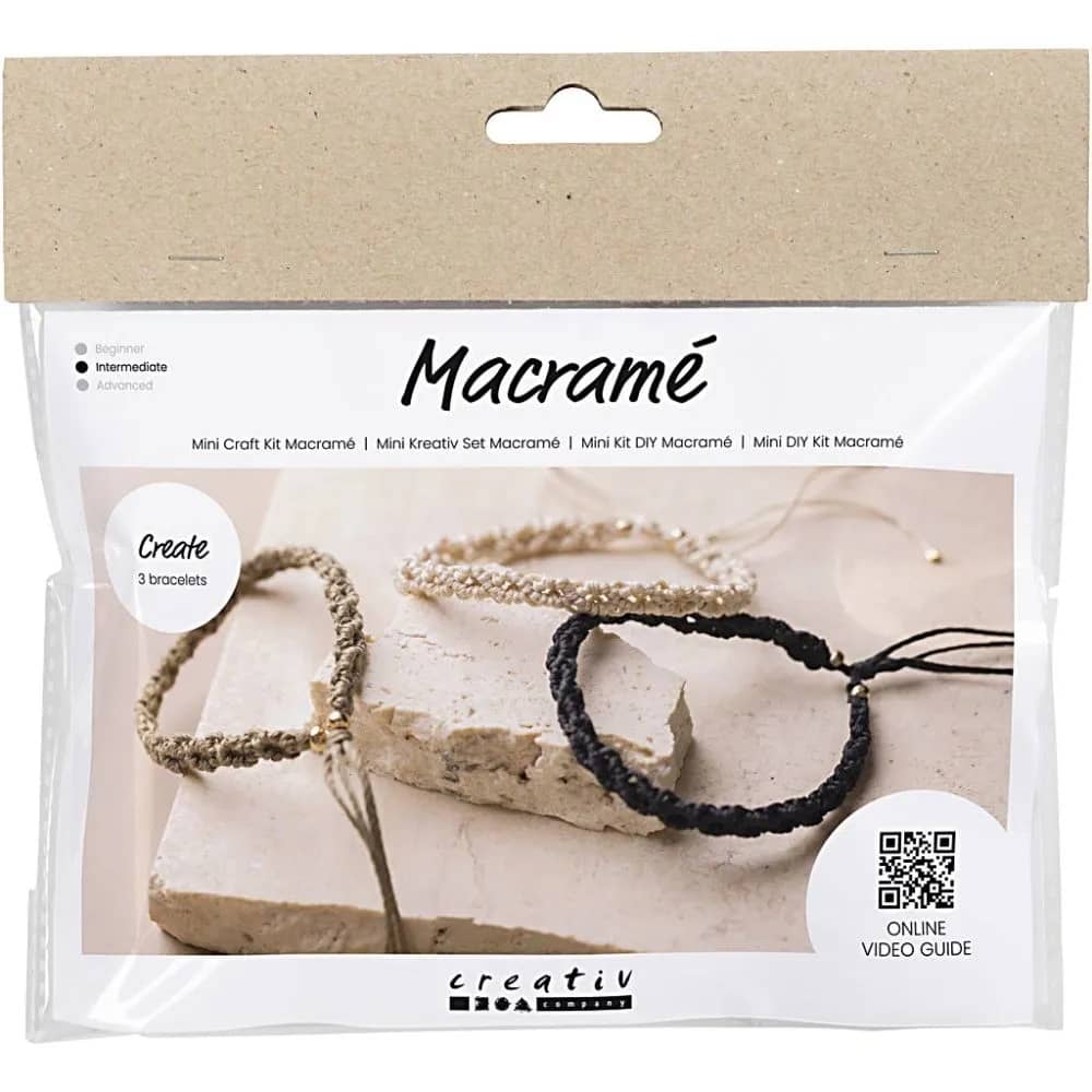 Mini Hobbyset Macramé - 3 Armbandjes maken