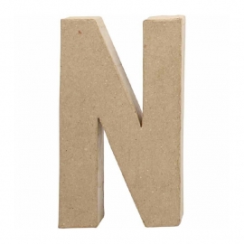 Papier-mache Letter N | 20 cm