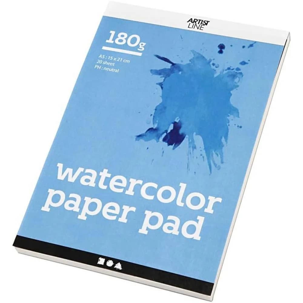 Aquarelblok - A5-formaat - 180 gr - 20 vellen