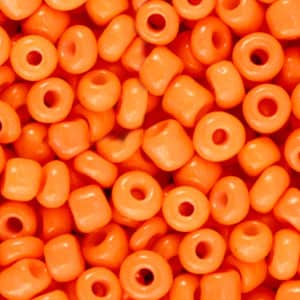 Glaskralen - afmeting 4 mm - 6/0 - Neon Orange - 25 gr