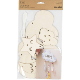Houten Dromenvanger Wolk | 28 cm