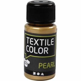 Textile Color Goud - dekkende parelmoer textielverf - 50 ml