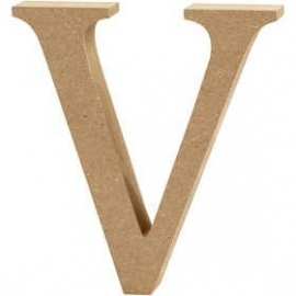 MDF Letter V 13 cm