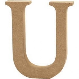 MDF Letter U 13 cm