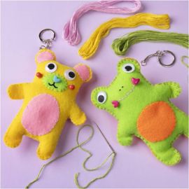 Knutselpakket Sleutelhangers maken van Vilt | 2 st