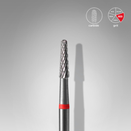 Staleks Carbide Nagel Freesbit Cone Red 2.3mm (FT71R023/8)