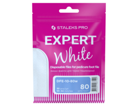 Staleks Pro Expert 10 White Refill Pads Pedicure Foot File Grit 80 30 Pcs (DFE-10-80W)