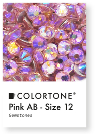 Colortone Pink Aurora Borealis Rhinestones Size 12