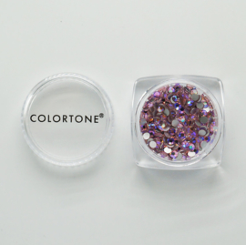 Colortone Pink Aurora Borealis Rhinestones Size 8