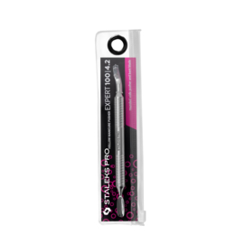 Staleks Hollow Rounded Cuticle Pusher & Bent Blade Expert 100 Type 4.2 (PE-100/4.2)