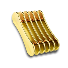 Shape It Up Nail Brush Holder Gold