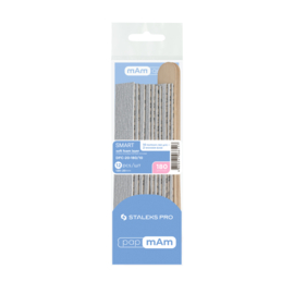 Staleks Pro Smart 20 PapmAm Rechte Vijl Soft Base Grit 180 10 Stuks + Wooden Base 2 Stuks (DFC-20-180/10)