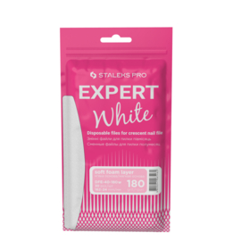 Staleks Pro Expert 40 Witte Vervangbare Vijlen Halve Maan Grit 180 Met Foam 30 Stuks (DFE-40-180W)