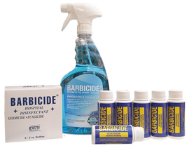 Barbicide Desinfectie Bullets & Spray (6x 60ml + Lege Sprayflacon)
