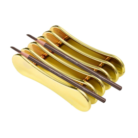 Shape It Up Nail Brush Holder Gold